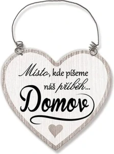 Dřevěné srdíčko Místo, kde píšeme náš příběh