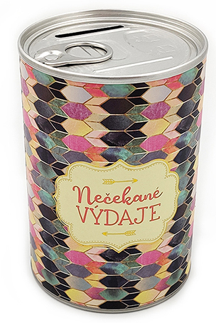 Plechová pokladnička Nečekané výdaje