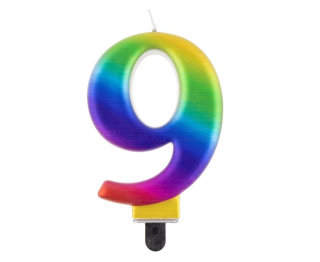 Metalická duhová svíčka č.9