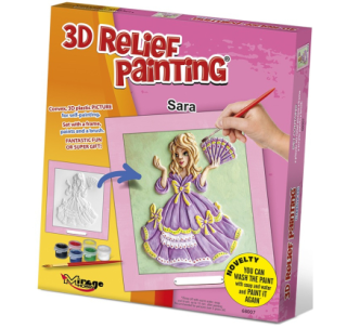 3D reliéfní obrázek 19x21cm Princezna - Sára