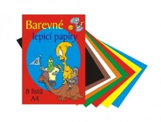 Složka barevných lepících papírů 8 listů A4