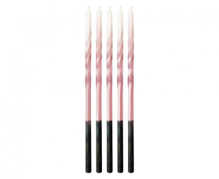 Dortové svíčky " Swirl" ombré 5 ks