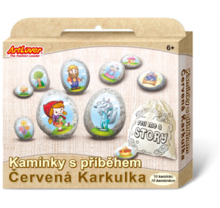 Kamínky s příběhem - Červená Karkulka
