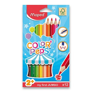 Pastelky Maped Color'Peps Jumbo 12 ks trojhranné
