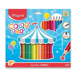 Pastelky Maped Color Peps trojhranné Jumbo 24 barev