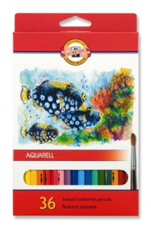 Pastelky akvarelové školní - 36 ks