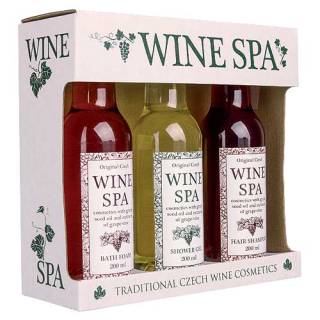 Kosmetická sada Wine Spa – gel 200 ml, šampon 200 ml a pěna 200 ml