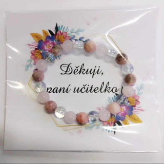 Náramek růženín křišťál