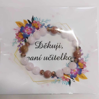 Náramek růženín rodochrozit