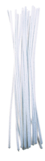 Chlupaté drátky bílé 6mm/30cm, 40ks