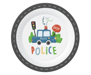 Papírové párty talíře Policie