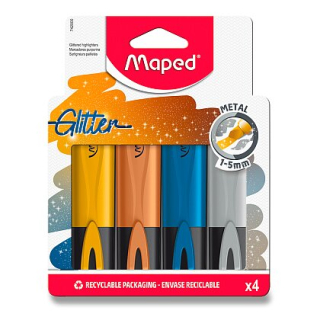 Zvýrazňovače Maped Glitter metal