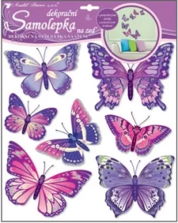 Samolepka Fialový motýli