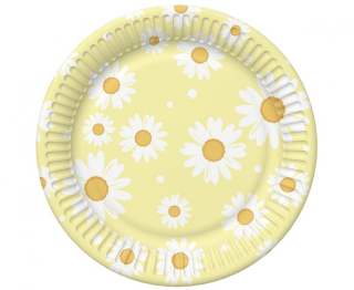 Párty talíř žlutá kopretina 18cm