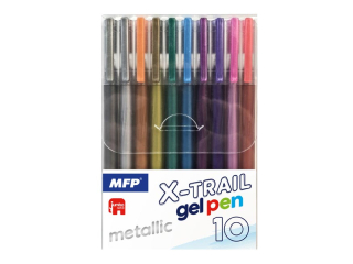 Gelová pera metallic 10ks