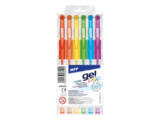Gelová pera neon 6ks