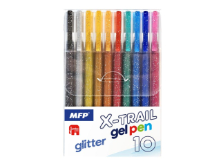 Gelová pera glitter 10ks