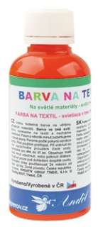Barva na textil oranžová 50g