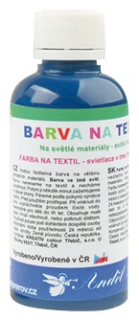 Barva na textil tm. modrá 50g