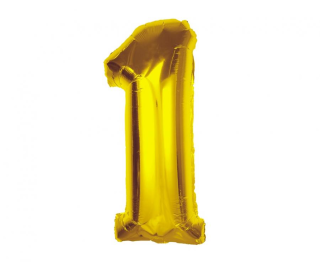 Nafukovací číslice 1 zlatá 92cm