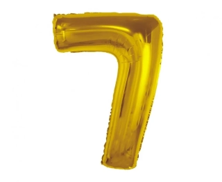 Nafukovací číslice 7 zlatá 92cm