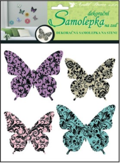 Samolepka - motýli s ornamenty