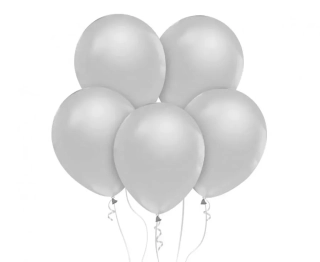 Foliové balonky stříbrná metalíza 10ks